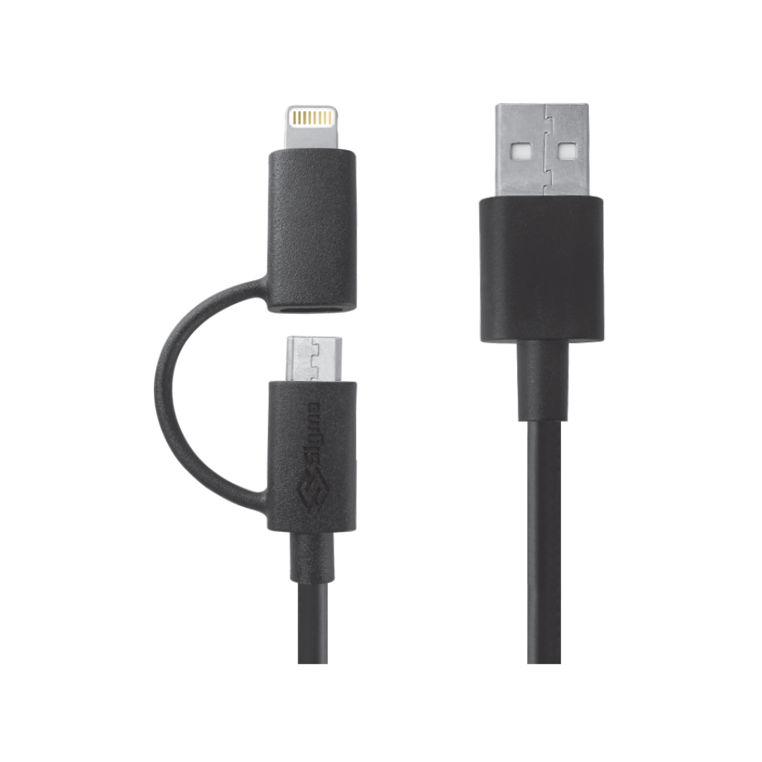 Cables Sync & Charge Cables Charge & Sync Cable with 2 IN 1 Connector 2.4 A Sigma